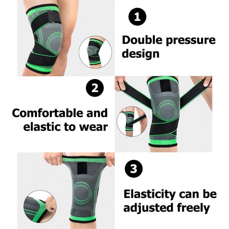 1Pair Men Women Sports Knee Support Compression Sleeves Joint Pain Arthritis Relief Running Fitness Elastic Wrap Brace Knee Pads