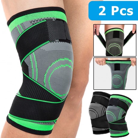 1Pair Men Women Sports Knee Support Compression Sleeves Joint Pain Arthritis Relief Running Fitness Elastic Wrap Brace Knee Pads