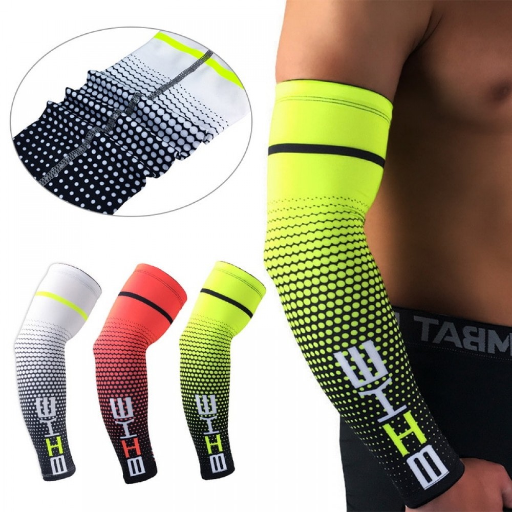 Cool Men Cycling Running Bicycle UV Sun Protection Cuff Cover Protective Arm Sleeve Bike Sport Arm Warmers Sleeves
