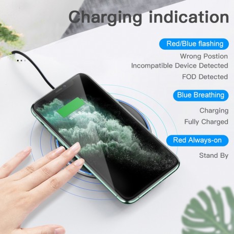 Essager 15W Qi Wireless Charger For iPhone 12 11 Pro Xs Max Mini X Xr 8 Induction Fast Wireless Charging Pad For Samsung Xiaomi
