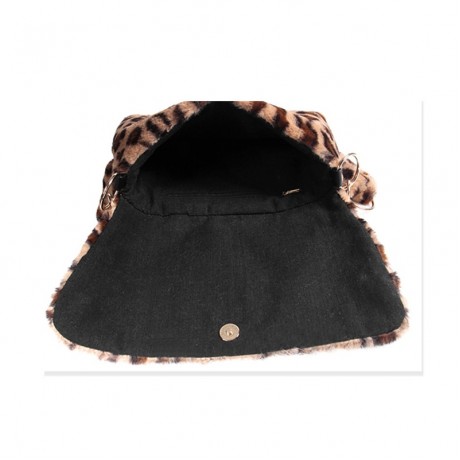 Fur Bag animal print leopard bag women ladies winter warm crossbody bags famous Brand Large Capacity shoudler Clutch 2019 new