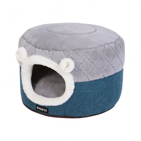 HOOPET Kucing Bed House Lembut Plush Kandang Bantal Kecil Anjing Kucing Nest Musim Dingin Hangat Tidur Hewan Peliharaan Anjing Tempat Tidur Hewan Peliharaan mat Persediaan